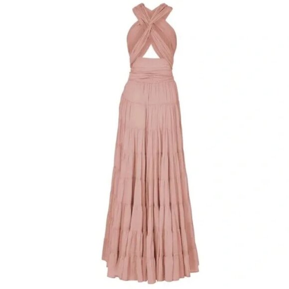 NEW Erika Pena Selma Sleeveless V neck Convertible Maxi Dress Size M/L - Picture 2 of 16